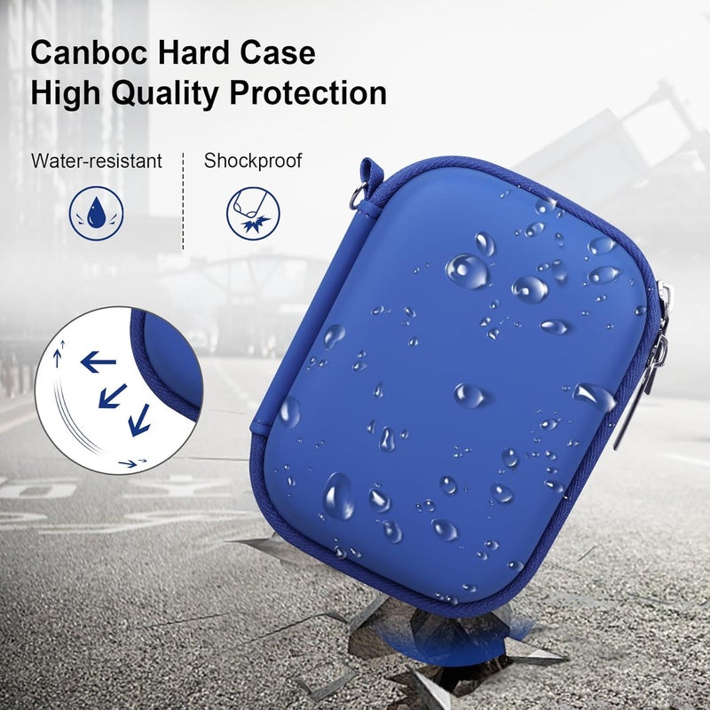Canboc حقيبة حمل لكاميرا كوداك PIXPRO FZ55/ FZ45 بدقة 16 ميجابكسل، حقيبة كاميرا فيديو فلوغينغ FZ45، جيب شبكي يناسب الكابل، بطاقة SD، زرقاء (حقيبة فقط) - Image 4
